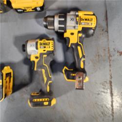 HOUSTON LOCATION - AS-IS DEWALT 20-Volt Lithium-Ion Cordless 3-Tool Combo Kit with FLEXVOLT 9 Ah and 20V 6 Ah Batteries and Charger