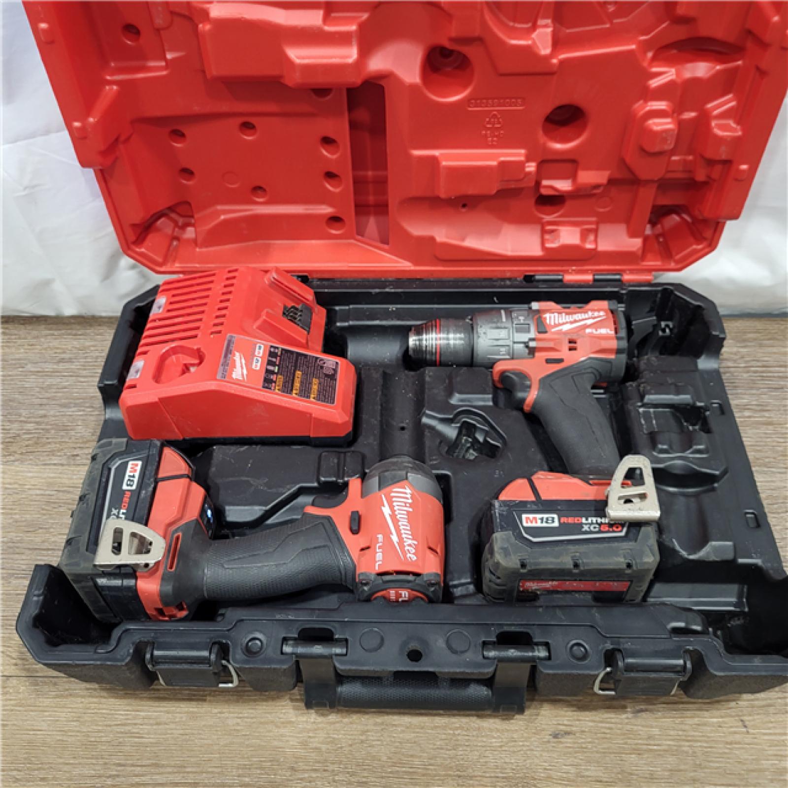 AS-IS M18 FUEL 18V Lithium-Ion Brushless Cordless Hammer Drill and Impact Driver Combo Kit (2-Tool) with 2 Batteries