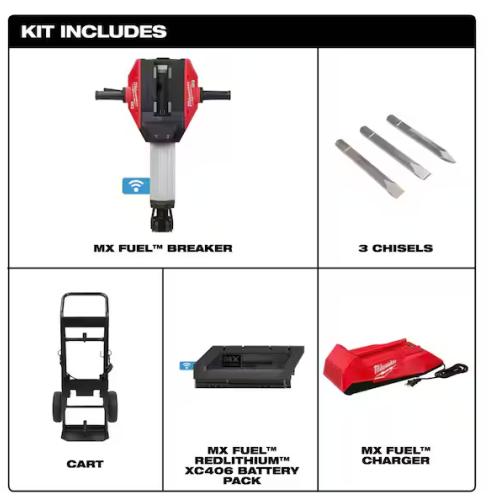 DALLAS LOCATION - Milwaukee MX FUEL Lithium-Ion Cordless 1-1/8 in. Breaker with Battery and Charger