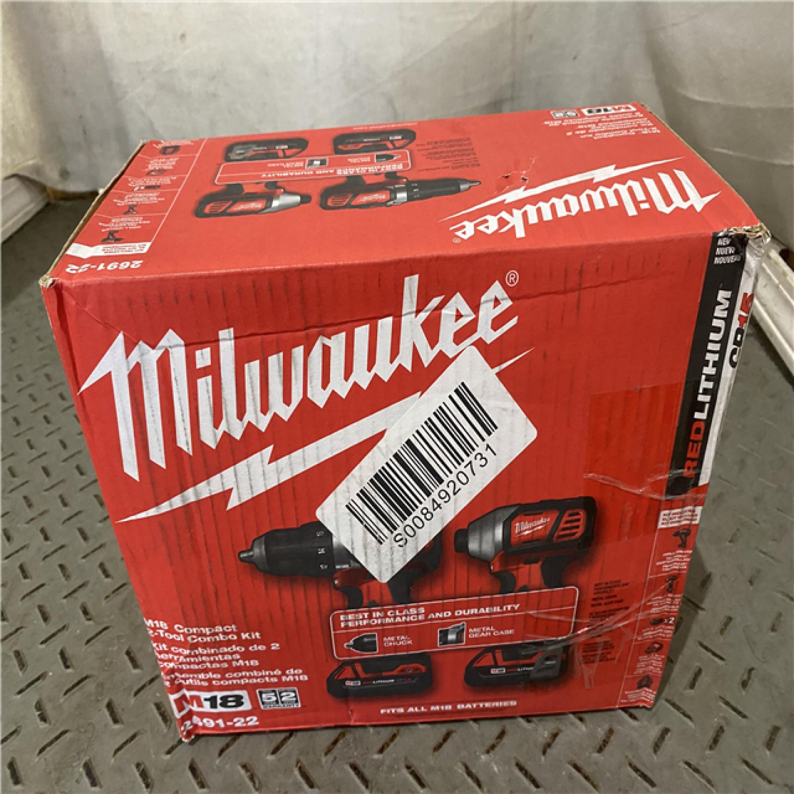 Houston location AS-IS Milwaukee Electric Tools 2691-22 MILWAUKEE M18 COMBO KITS LIKE NEW