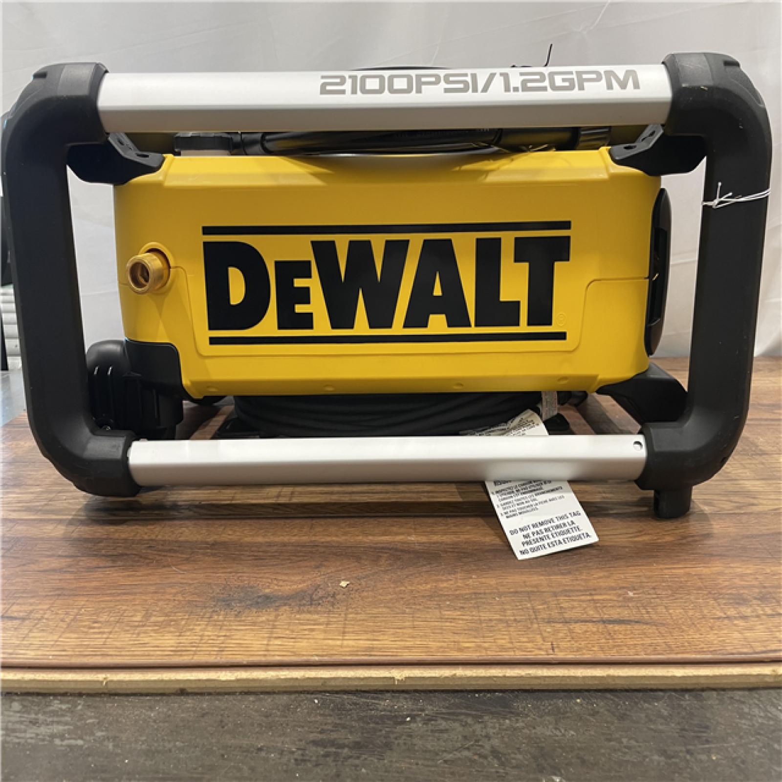 AS-IS DeWalt 2100 PSI 13 Amp Cold Water Electric Pressure Washer with Internal Equipment Storage