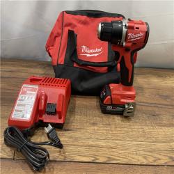 AS-IS Milwaukee M18 Compact Brushless Cordless 1/2 in. Drill/Driver Kit