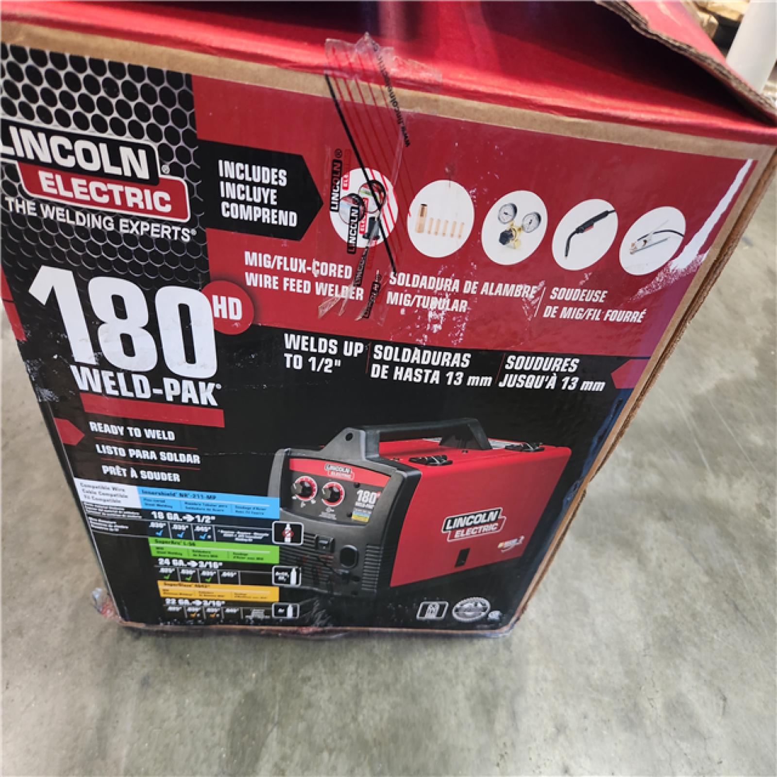 California AS-IS Lincoln Eletectric 180Amp Weld Pak 180 HD