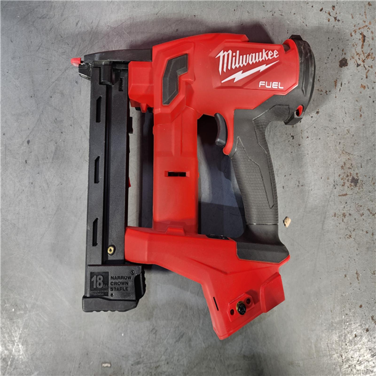 HOUSTON LOCATION - AS-IS M18 FUEL 18-Volt Lithium-Ion Brushless Cordless 18-Gauge 1/4 in. Narrow Crown Stapler (Tool-Only)