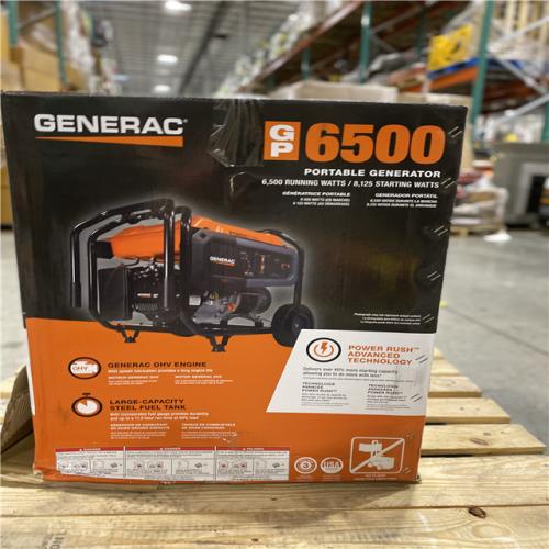 DALLAS LOCATION - Generac GP 6500-Watt Recoil Start Gas-Powered Portable Generator, 49-ST/CSA