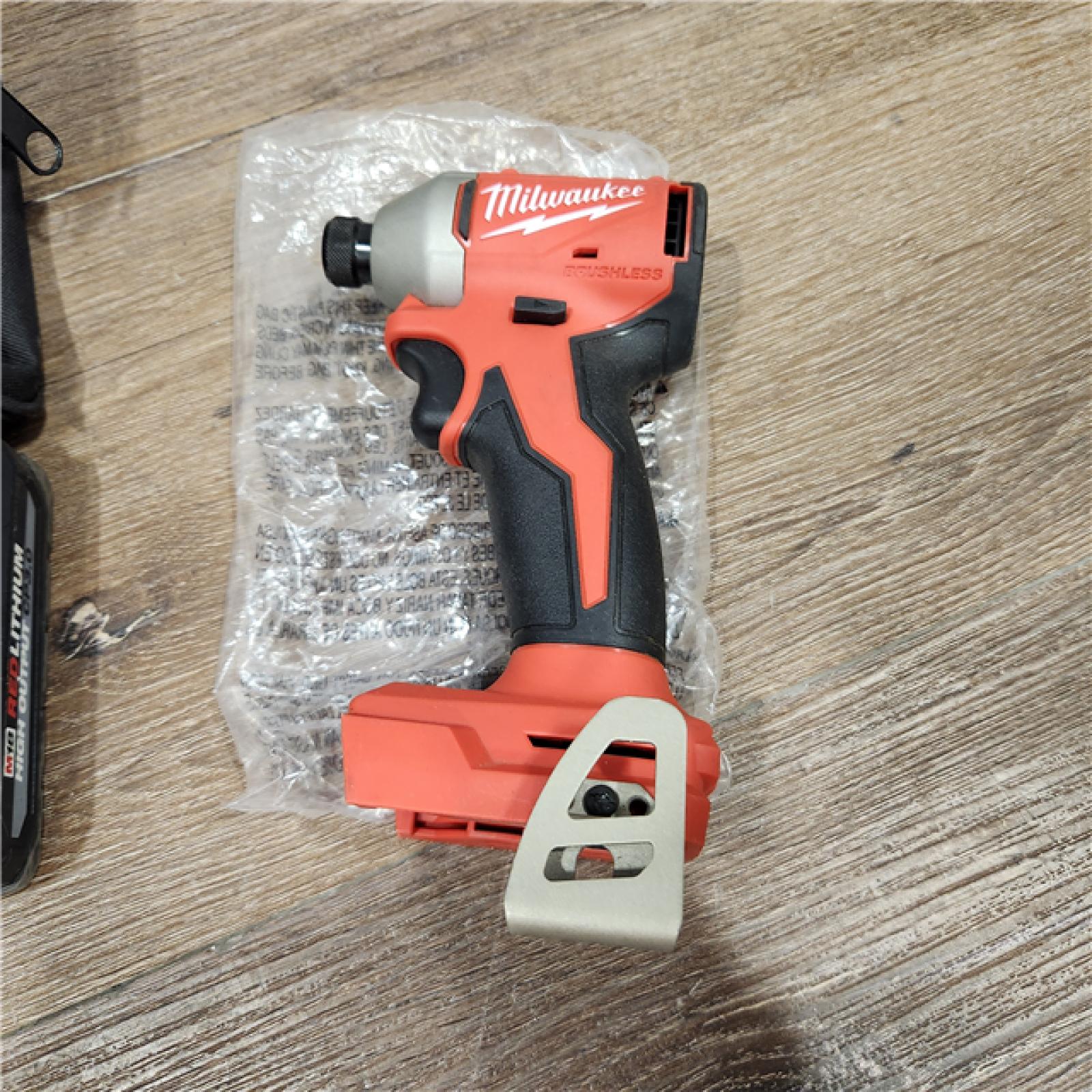 AS-IS Milwaukee M18 Compact Brushless 1/4  Hex Impact Driver Kit