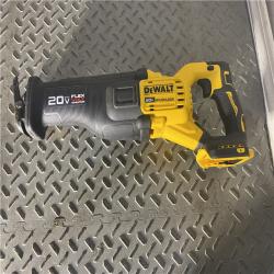 Houston location AS-IS DEWALT 20V MAX Lithium Ion Cordless Brushless Reciprocating Saw with FLEXVOLT ADVANTAGE (Tool Only)