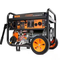 DALLAS LOCATION - WEN 11000/8300-Watt 120V/240V Dual Fuel Transfer-Switch Ready Electric Start Portable Generator w Wheel Kit and CO Watchdog