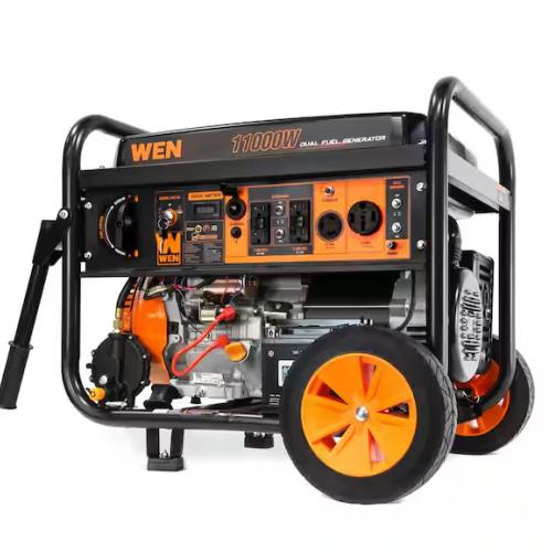 DALLAS LOCATION - WEN 11000/8300-Watt 120V/240V Dual Fuel Transfer-Switch Ready Electric Start Portable Generator w Wheel Kit and CO Watchdog