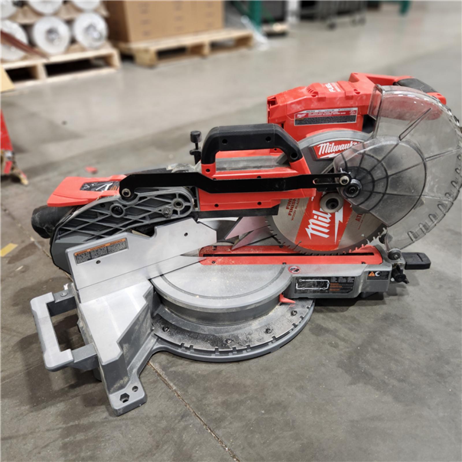 As-Is Milwaukee M18 FUEL 18V 10 in. Lithium-Ion Brushless Cordless Dual Bevel Sliding Compound Miter Saw Kit with One 8.0 Ah Battery