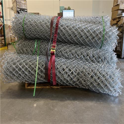 DALLAS LOCATION - AS-IS Everbilt 6 ft. x 50 ft. 11.5- Gauge Galvanized Steel Chain Link Fence Fabric (12 Units)