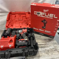 AS-IS Milwaukee 2904-22 Hammer Drill Driver Kit with Batteries  Charger & Tool Case  Red