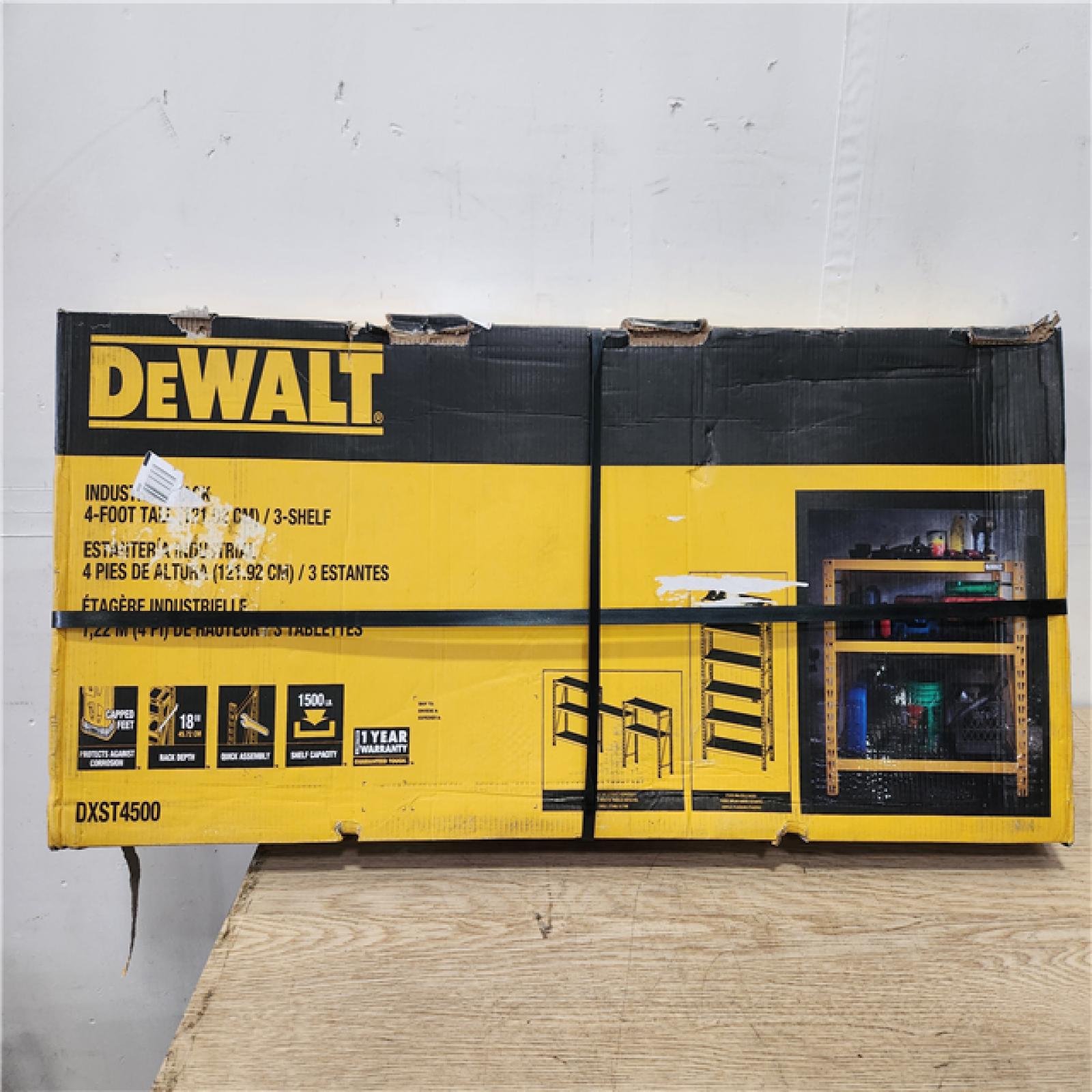 Phoenix Location NEW DEWALT Yellow 3-Tier Steel Garage Storage Shelving Unit (50 in. W x 48 in. H x 18 in. D)