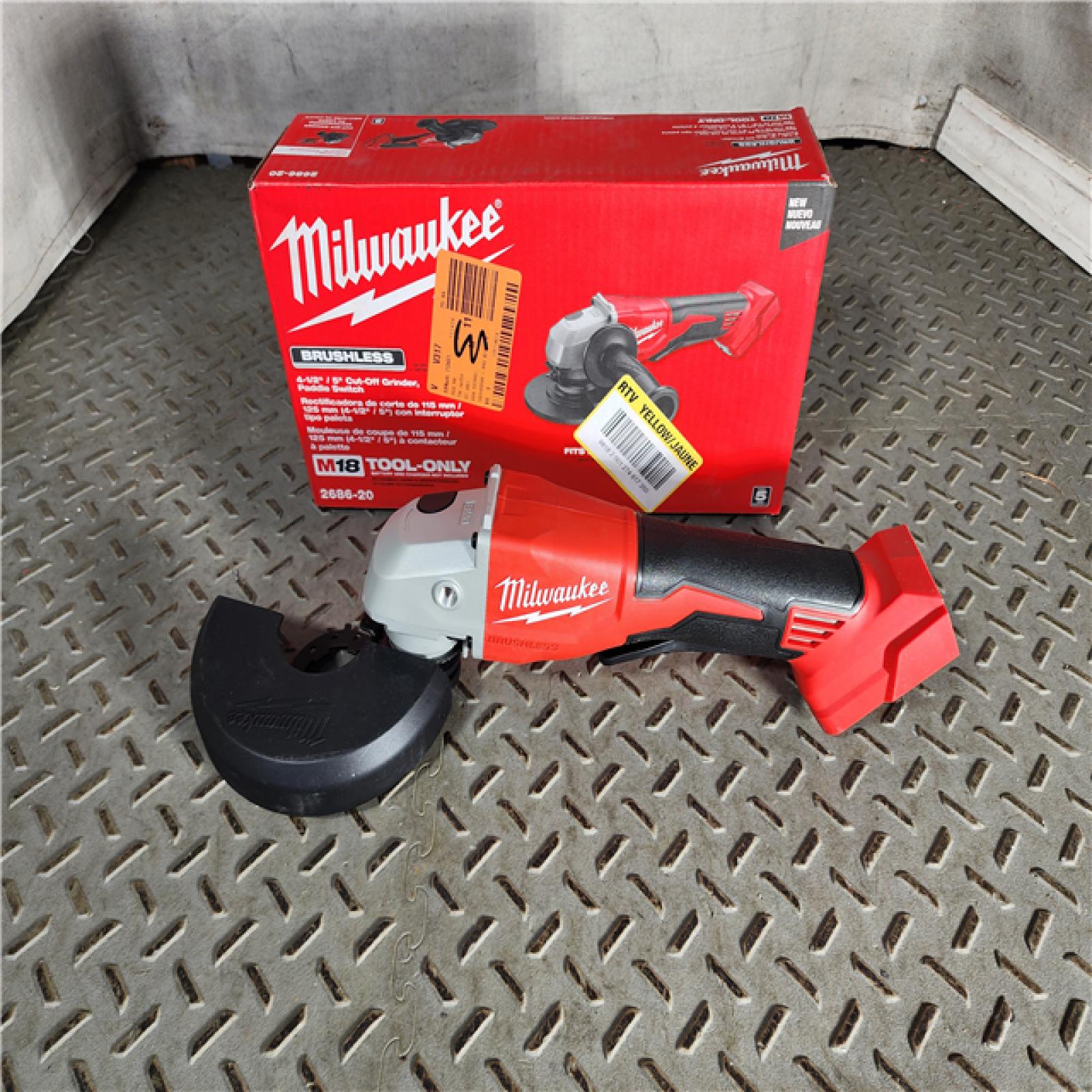 HOUSTON LOCATION - AS-IS (APPEARS LIKE NEW) Milwaukee 2686-20 18V Cordless 4.5 /5  Grinder W/ Paddle Switch (Tool Only)