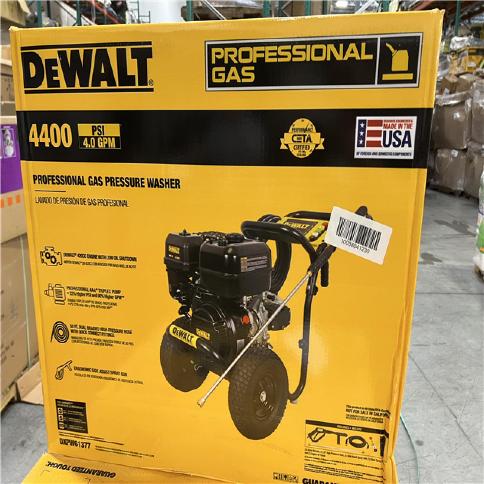 DALLAS LOCATION - DEWALT 4400 PSI 4.0 GPM Cold Water Gas Pressure Washer