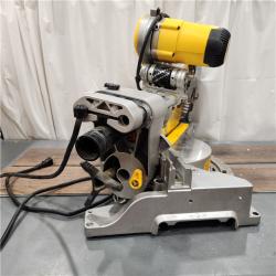 AS IS DEWALT 15 Amp Corded 12 in. Double Bevel Sliding Compound Miter Saw with XPS Technology, Blade Wrench and Material Clamp