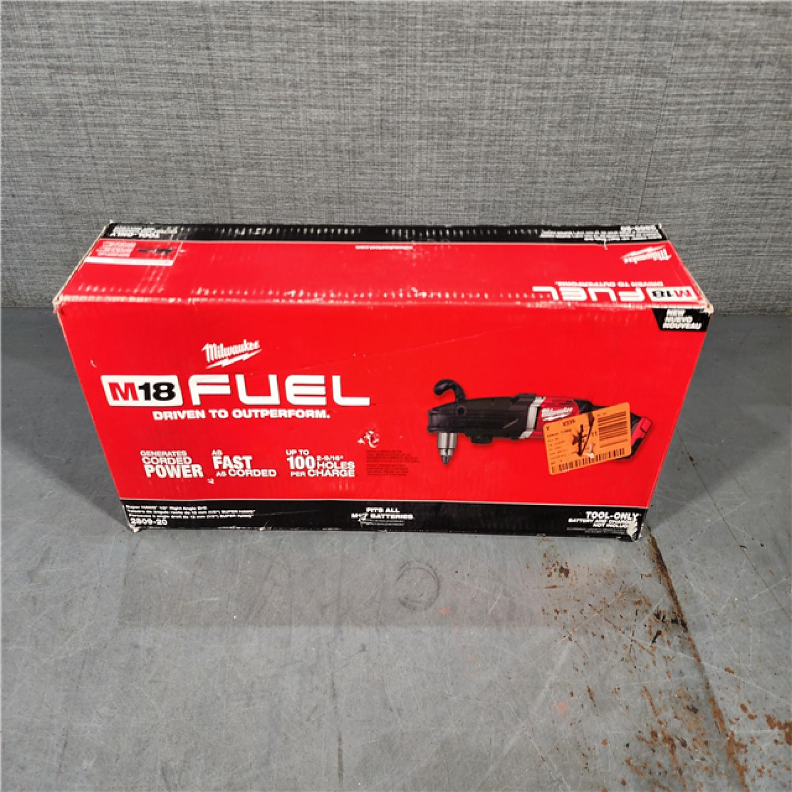 HOUSTON LOCATION - AS-IS Milwaukee M18 18V Fuel 1/2  Right Angle Drill Super Hawg Cordless Lithium-Ion (TOOL ONLY)