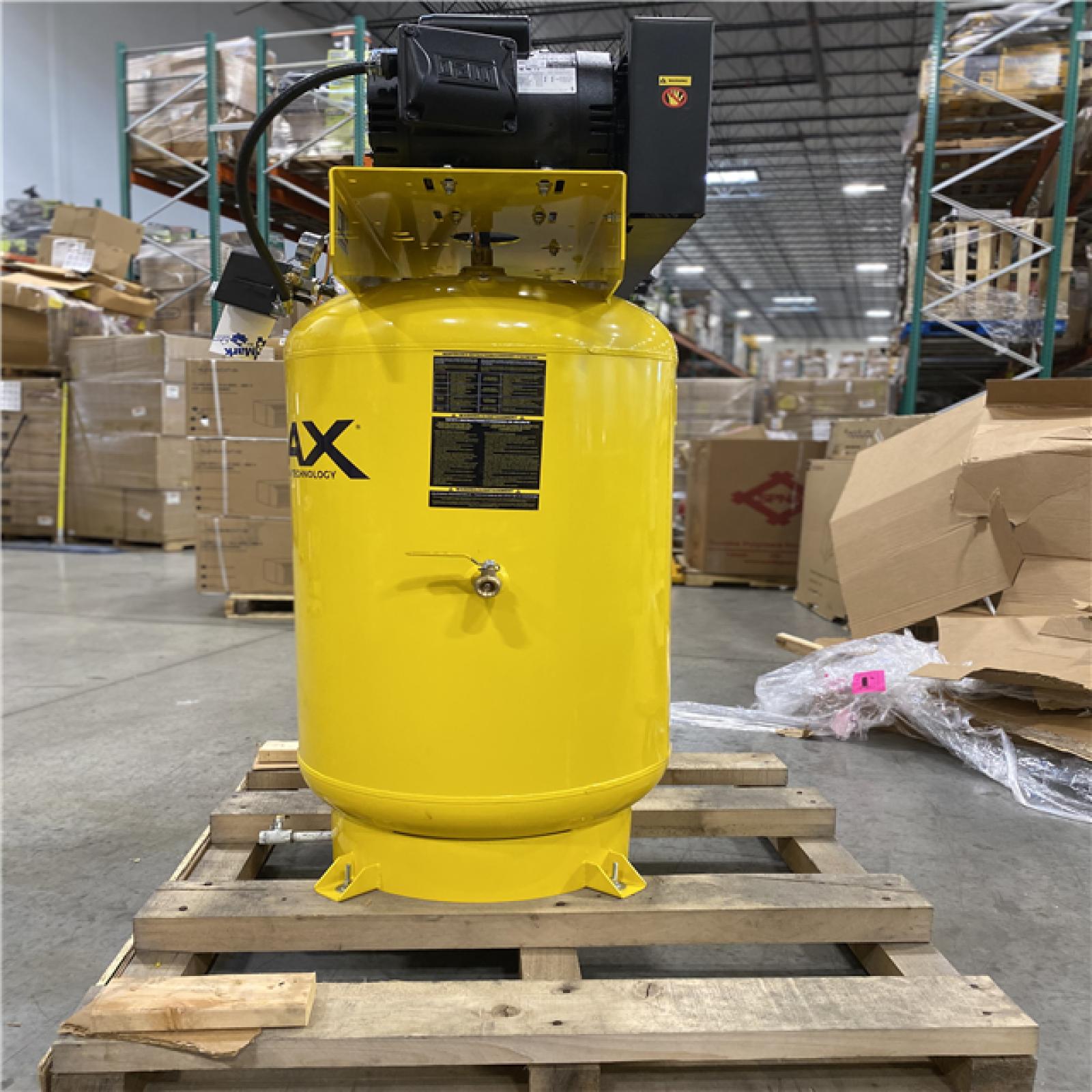 DALLAS LOCATION - EMAX 80 Gal. 175 PSI 5 HP 2-Cylinder 1-Phase Silent Air Electric Air Compressor with Isolator Pads and Auto Drain