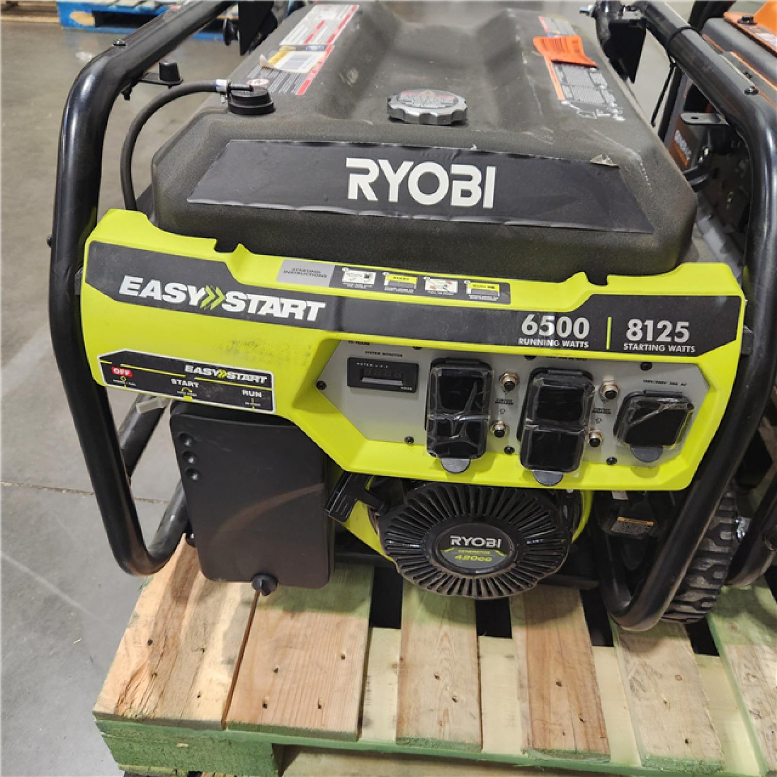 Dallas Location - As-Is RYOBI 6,500-Watt Gasoline Powered Portable Generator