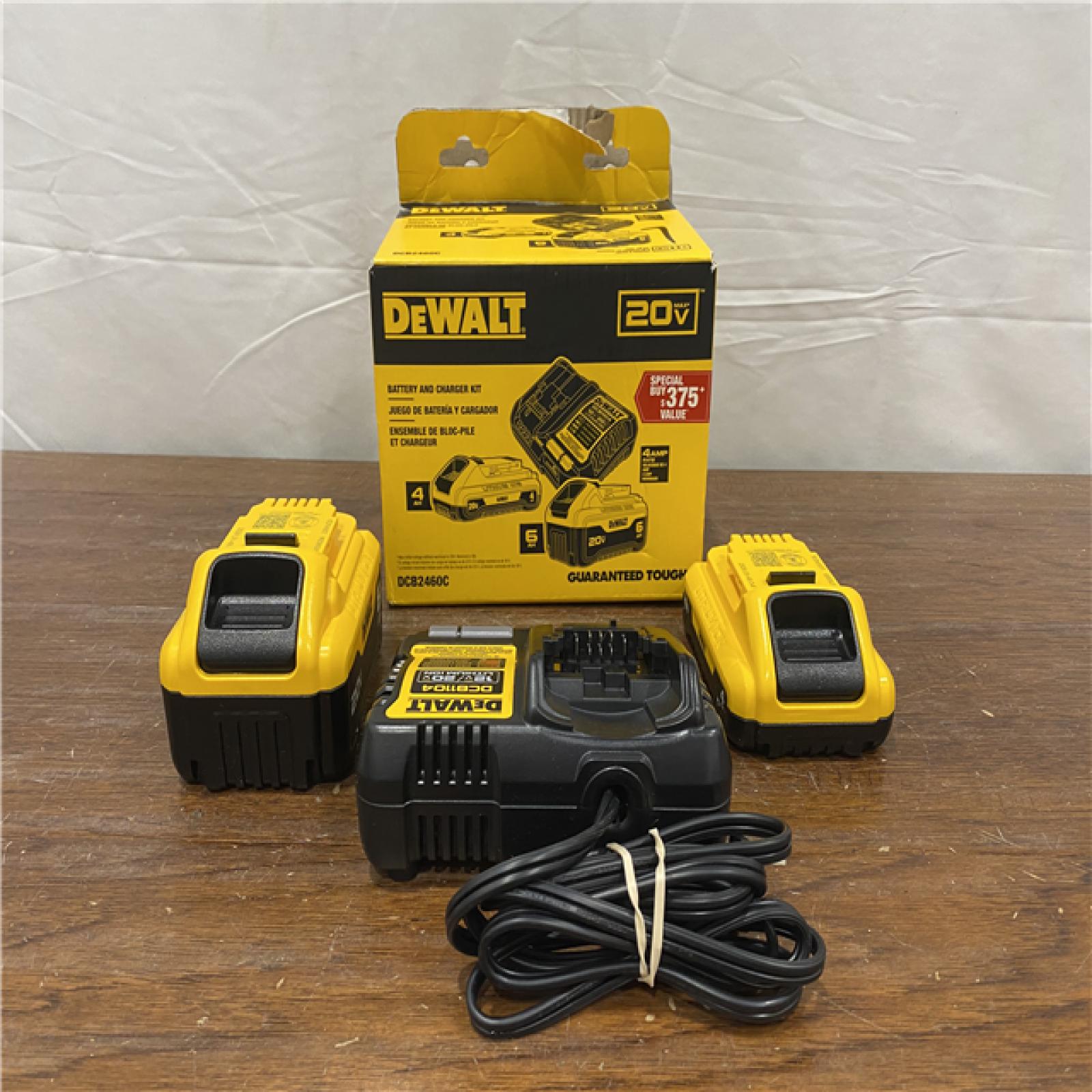 AS-IS DEWALT 20V MAX Lithium-Ion 6.0Ah and 4.0Ah Battery and Charger Starter Kit