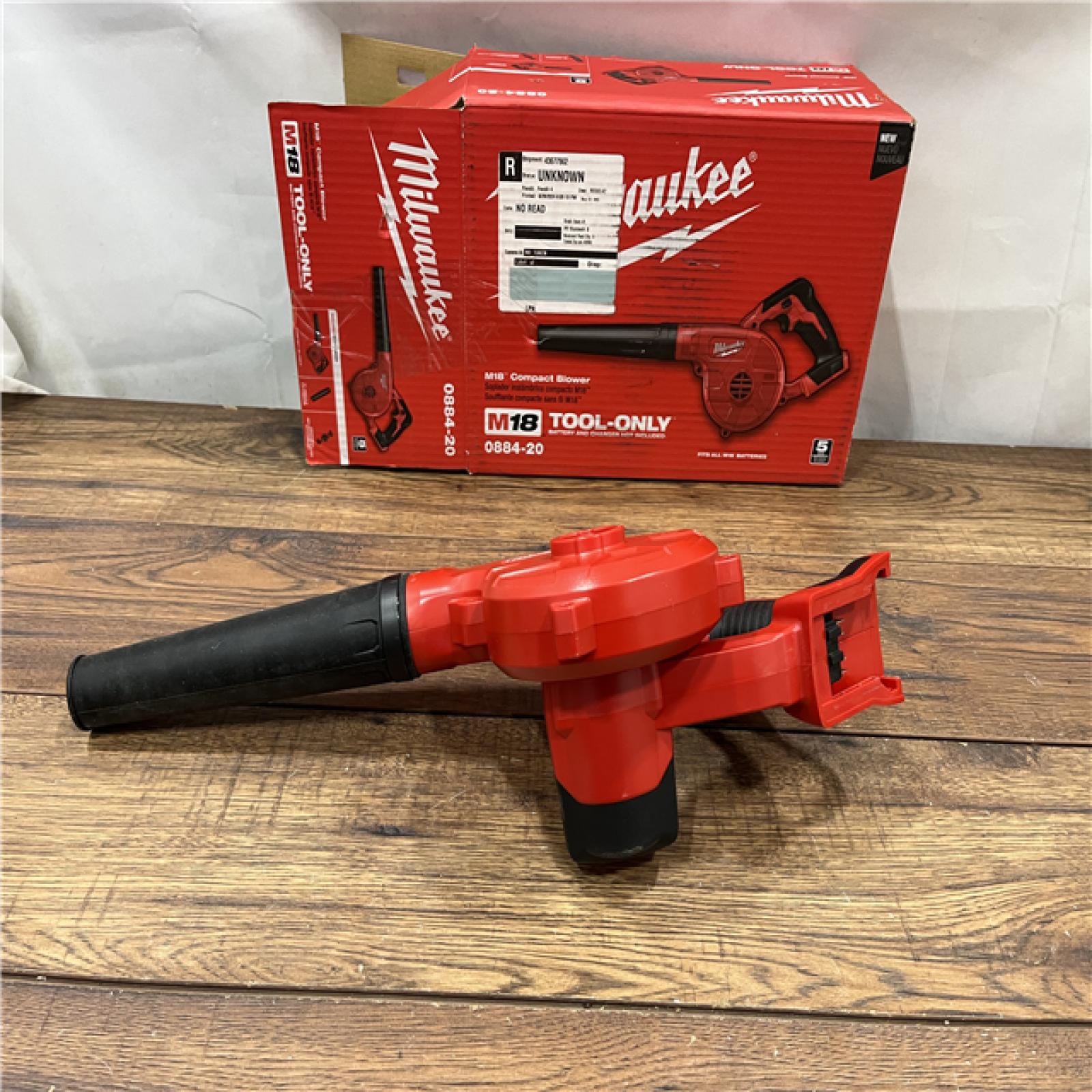 AS IS Milwaukee M18 18-Volt Lithium-Ion Cordless Compact Blower (Tool-Only)