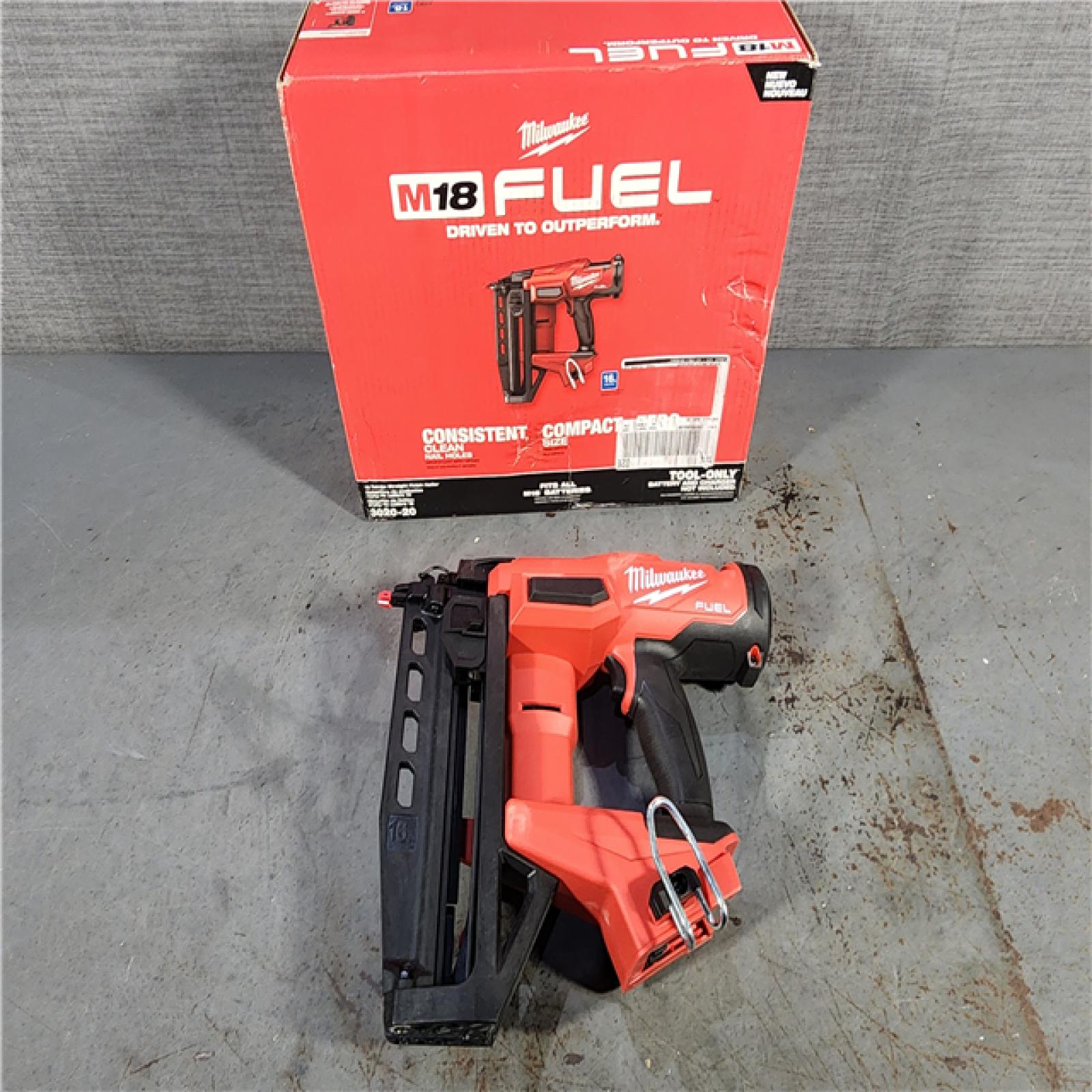 HOUSTON LOCATION - AS-IS Milwaukee Tool Cordless Finish Nail Gun 18 V 3020-20 (TOOL ONLY)