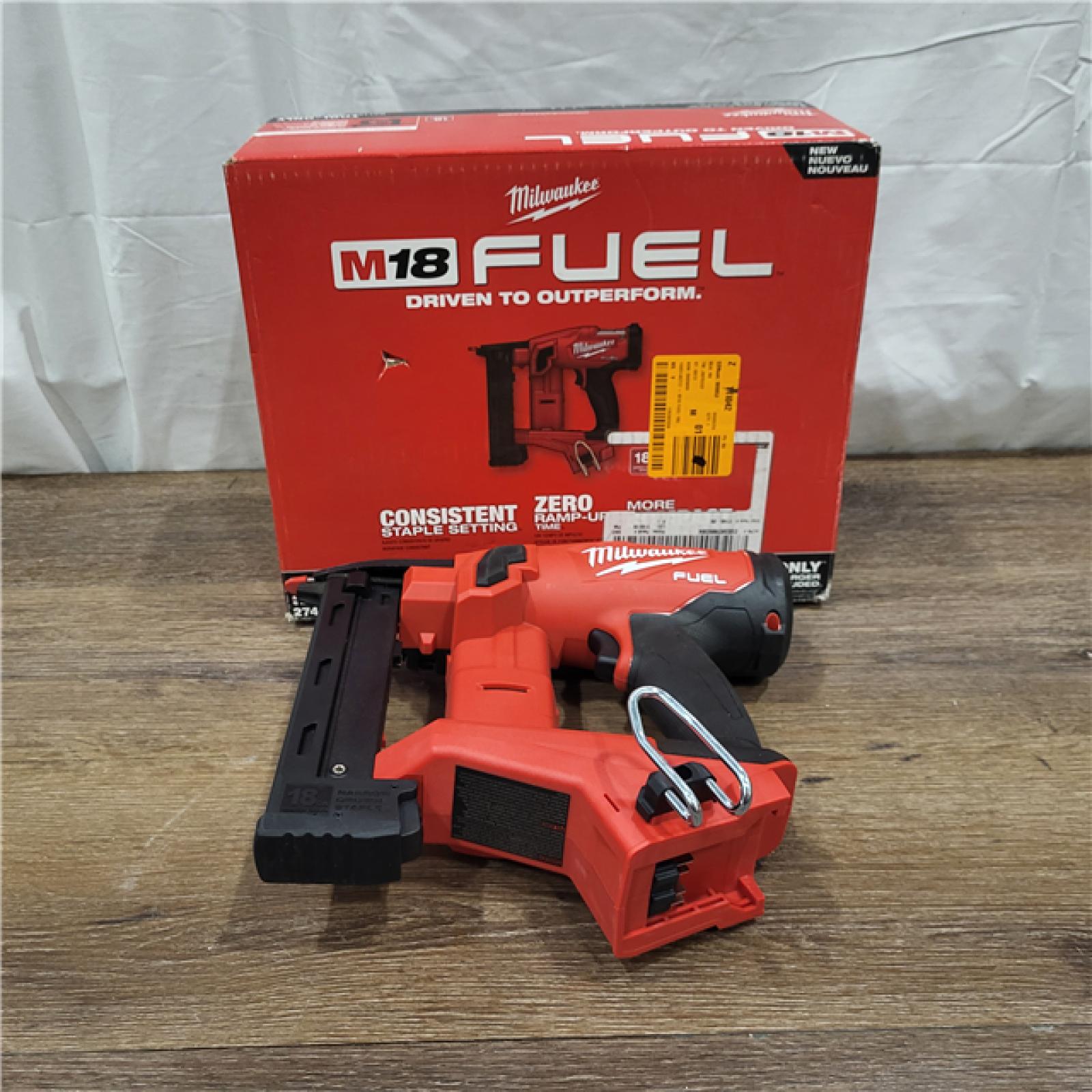 AS-IS M18 FUEL 18-Volt Lithium-Ion Brushless Cordless 18-Gauge 1/4 in. Narrow Crown Stapler (Tool-Only)