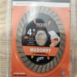 Phoenix Location NEW Sealed RIDGID 4 in. Masonry Cutting Turbo Rim Diamond Saw Blade(5 Packs)