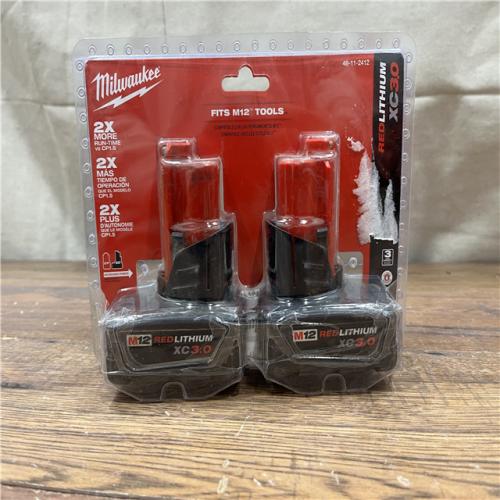 AS-IS Milwaukee M12 12-Volt Lithium-Ion XC Extended Capacity 3.0Ah Battery Pack 3.0Ah (2-Pack)