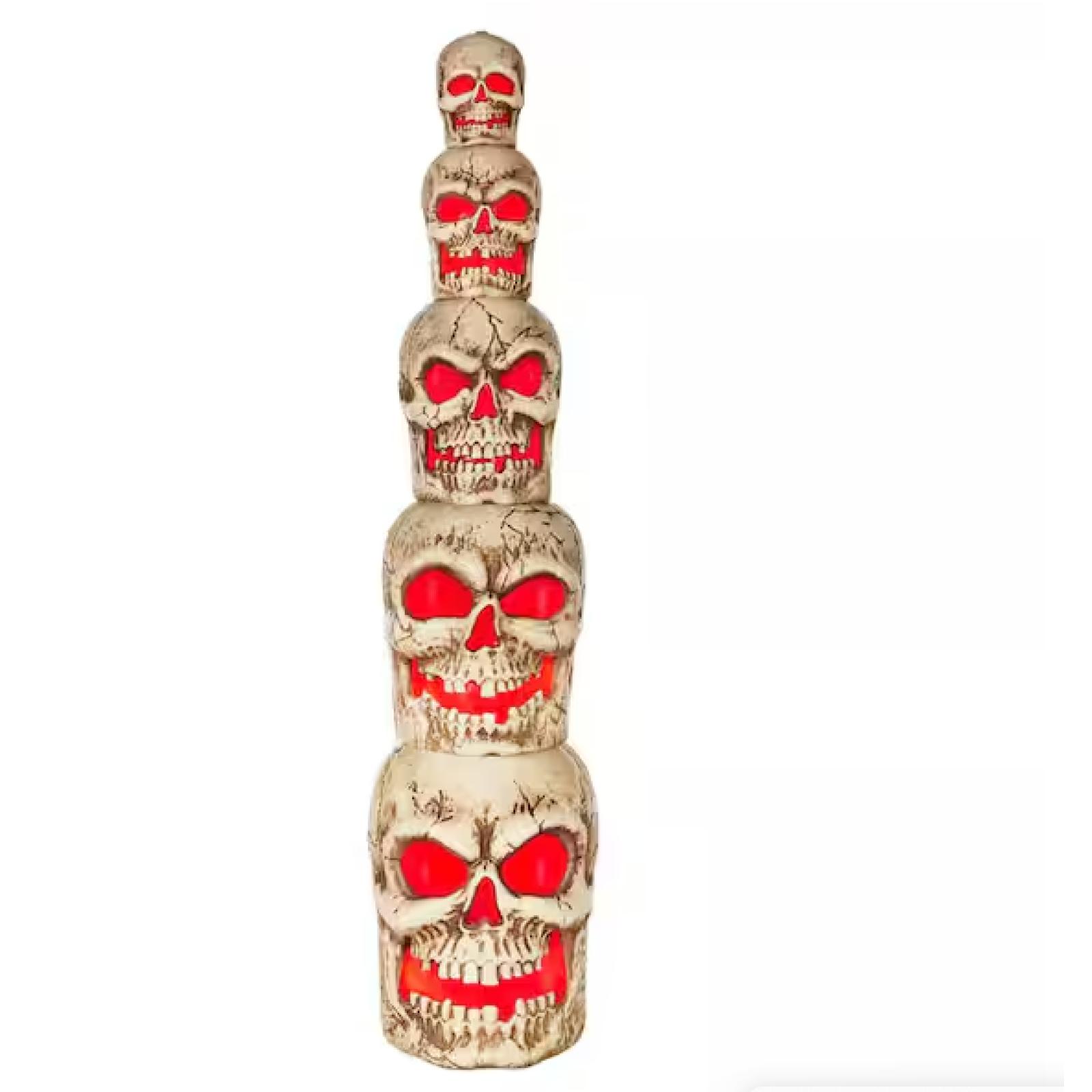 DALLAS LOCATION -Home Accents Holiday 8 ft. Giant-Sized LED Skull Stack