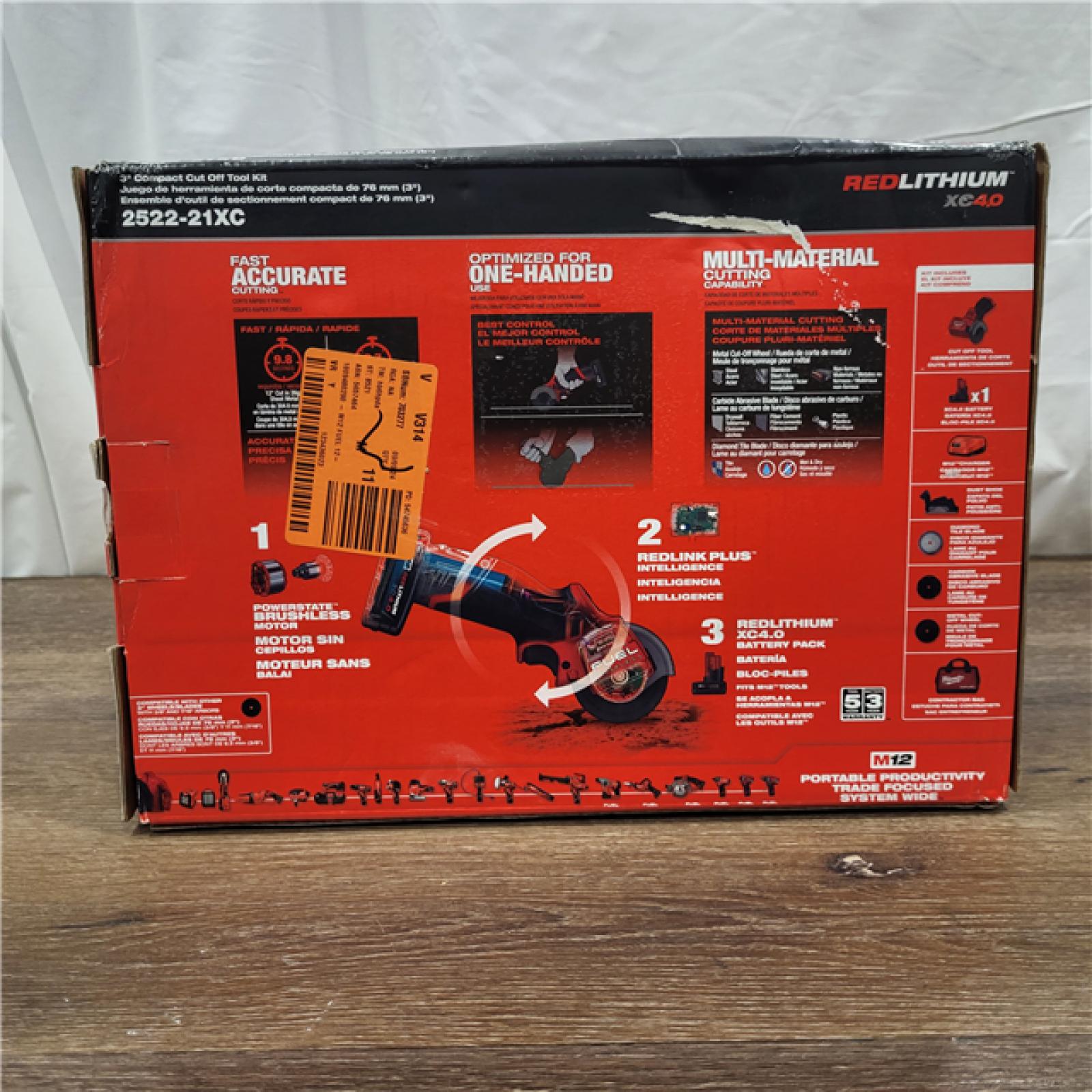 NEW! M12 FUEL 12V 3 in. Lithium-Ion Brushless Cordless Cut Off Saw Kit with One 4.0 Ah Battery Charger and Bag