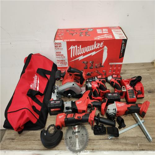 Phoenix Location Appears NEW Milwaukee M18 18-Volt Lithium-Ion Cordless Combo Kit 7-Tool with 2-Batteries, Charger and Tool Bag