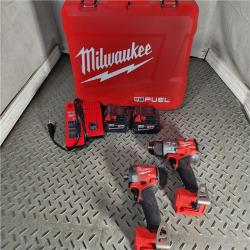 HOUSTON LOCATION - AS-IS Milwaukee M18 FUEL 18V Lithium-Ion Brushless Cordless Hammer Drill and Impact Driver Combo Kit (2-Tool) with 2 Batteries