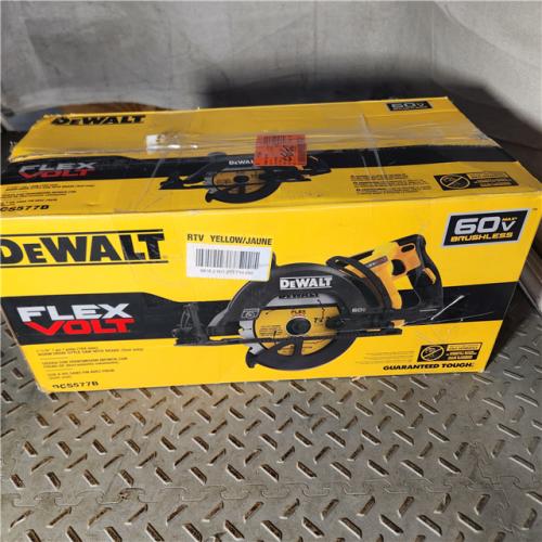 Houston location AS-IS DEWALT FLEXVOLT 60V MAX Cordless Brushless 7-1/4 in. Wormdrive Style Circular Saw (Tool Only)