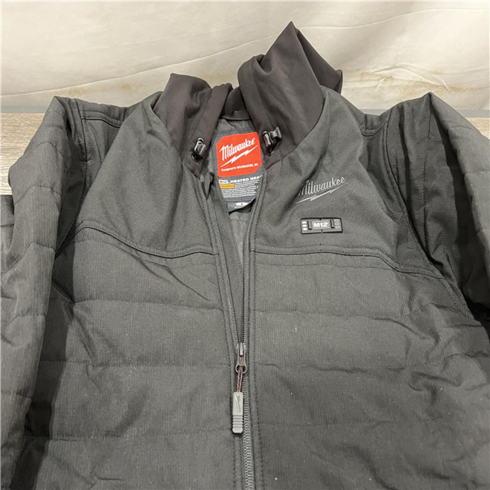 AS-IS MILWAUKEE M12 CORDLESS HEATED JACKET SIZE L (JACKET ONLY)