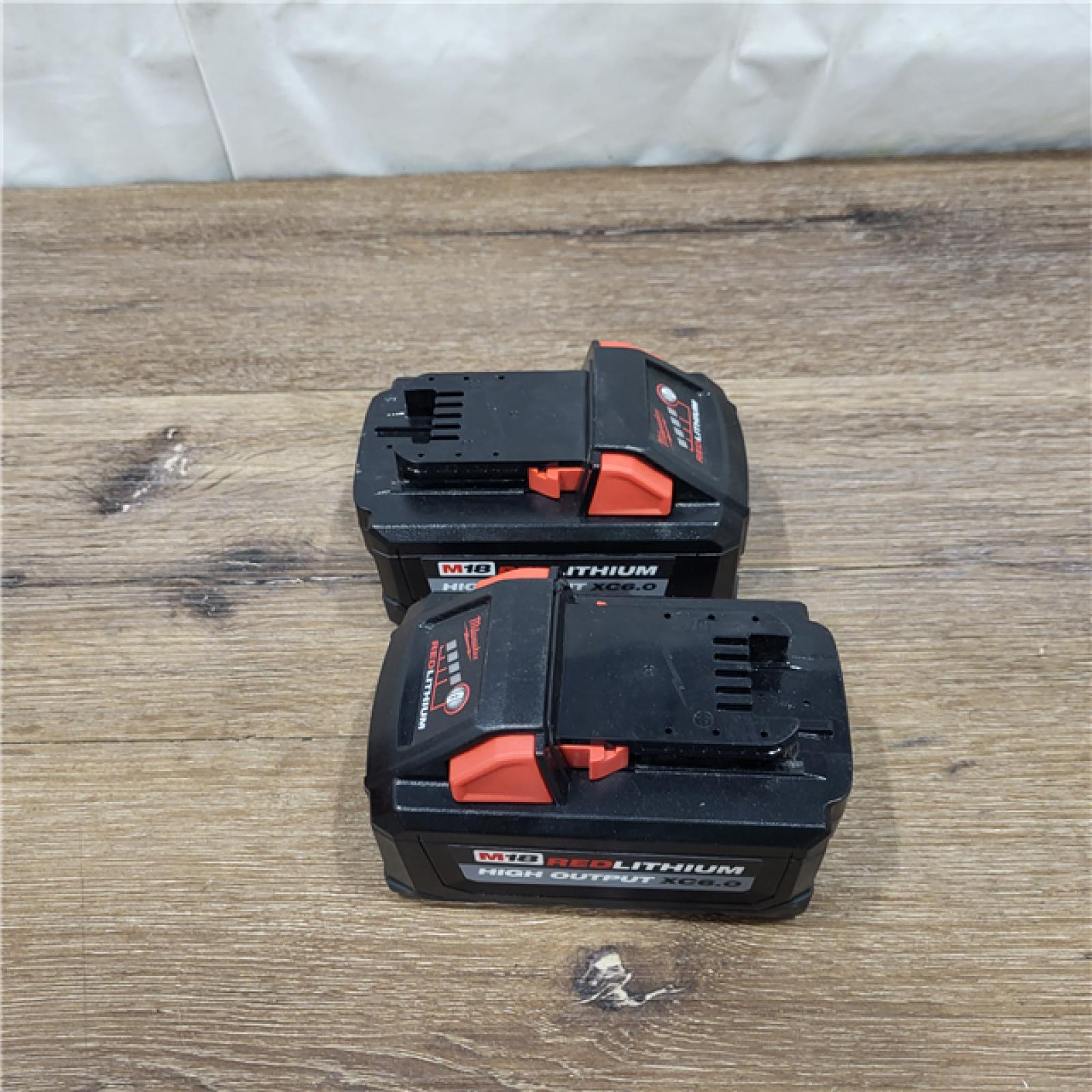 AS-IS Milwaukee M18 18-Volt Lithium-Ion High Output Starter Kit with Two 6.0 Ah Battery and Charger