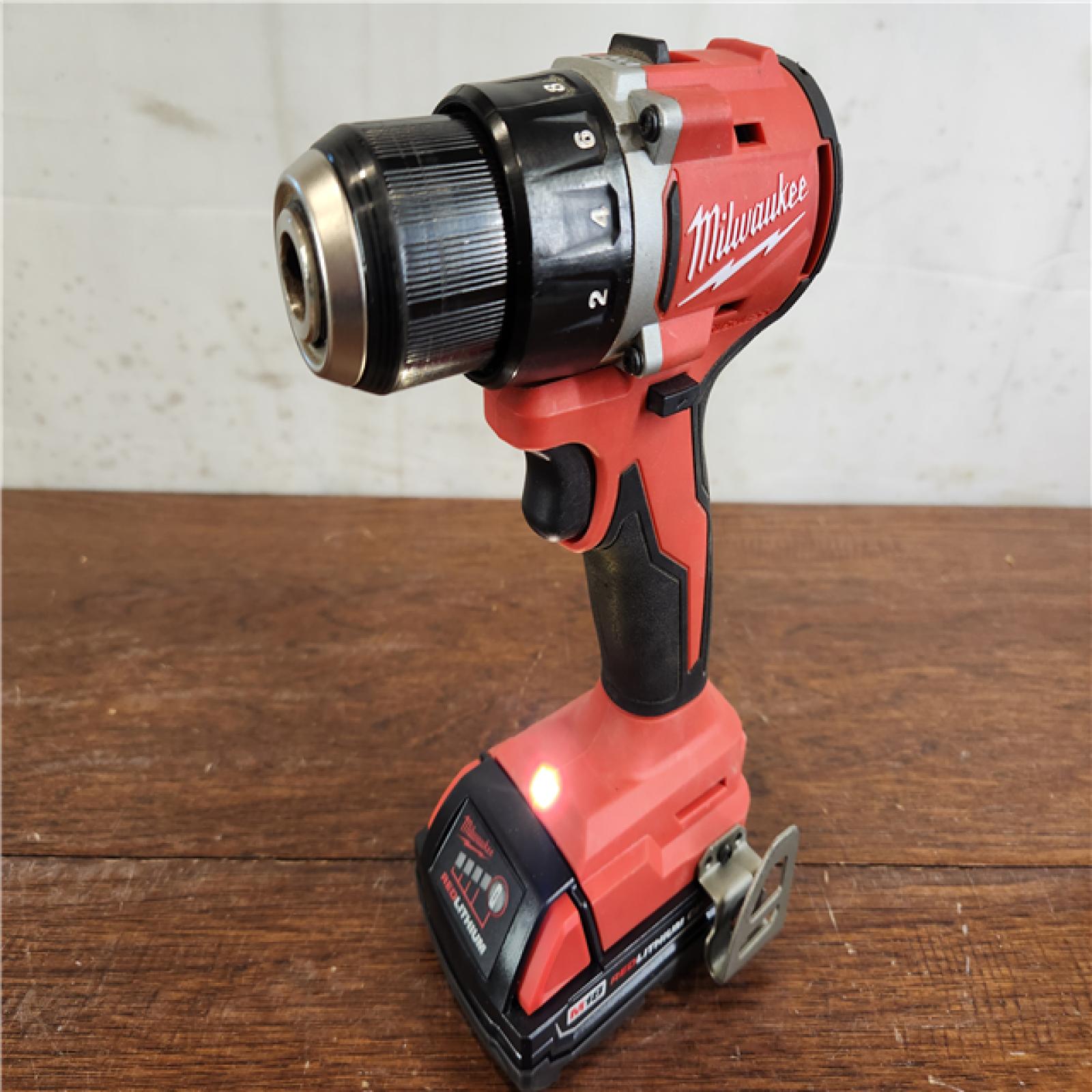 AS-IS Milwaukee M18 Compact Brushless Cordless 1/2 in. Drill/Driver Kit