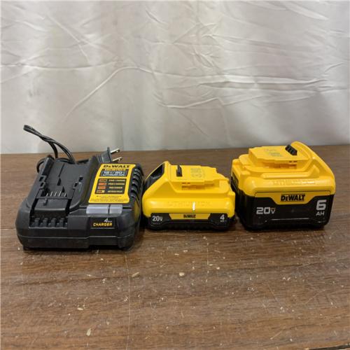 AS-ISDEWALT 20V MAX Lithium-Ion 6.0Ah and 4.0Ah Battery and Charger Starter Kit