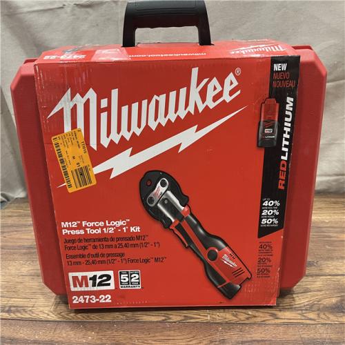 AS-IS Milwaukee M12 Force Logic Press Tool 1/2 in. to 1 in. Kit