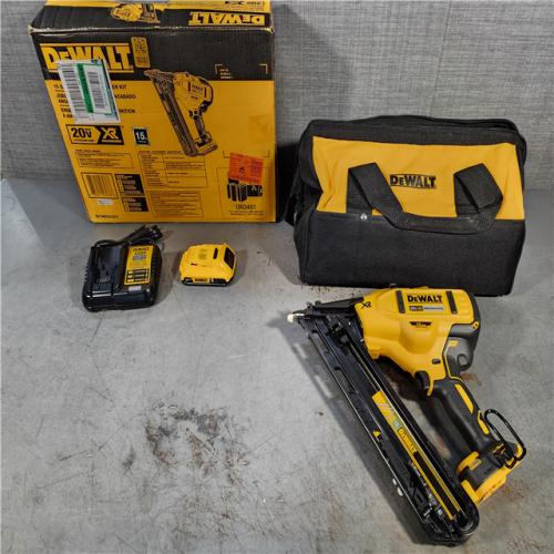 HOUSTON LOCATION - AS-IS (APPEARS LIKE NEW) DEWALT 20V MAX XR 15 Ga. Cordless 34 Deg Nailer 20 V