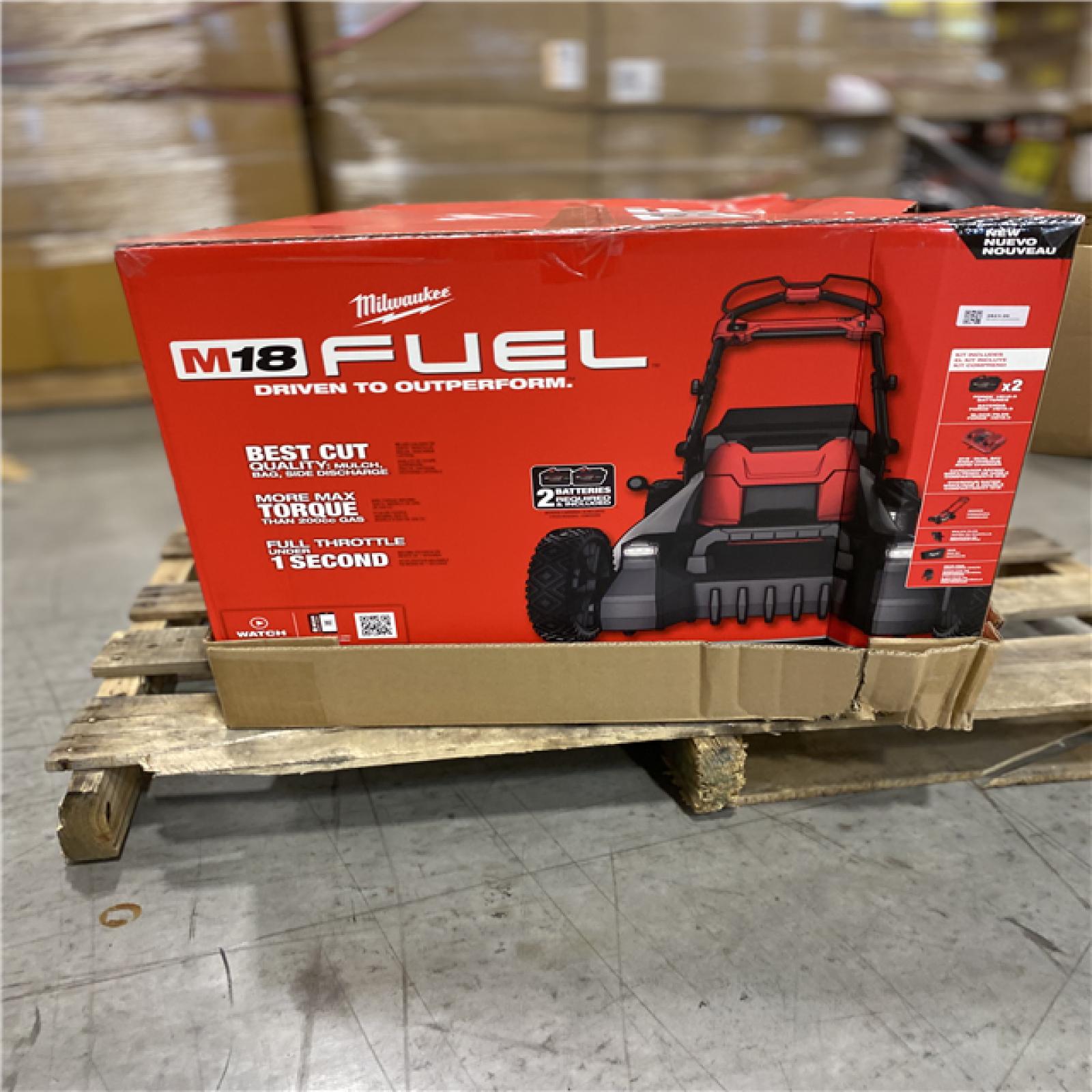 DALLAS LOCATION - Milwaukee M18 FUEL Brushless Cordless 21 in. Walk Behind Dual Battery Self-Propelled Mower w/(2) 12.0Ah Battery and Rapid Charger