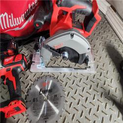 HOUSTON LOCATION - AS-IS Milwaukee M18 18-Volt Lithium-Ion Cordless Combo Tool Kit (5-Tool) with (1) 3.0Ah and (1) 1.5Ah Battery, (1) Charger, (1) Tool Bag