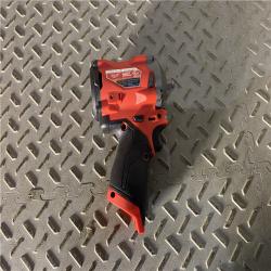 Houston location AS-IS MILWAUKEE M12 FUEL 12V Lithium-Ion Brushless Cordless Stubby 3/8 in. Impact Wrench (Tool-Only)