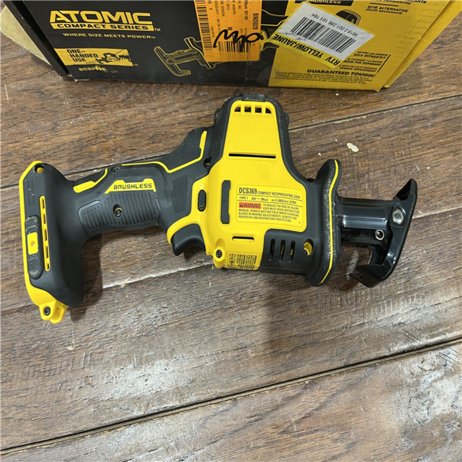 AS-ISDewalt DCS369B ATOMIC 20V MAX Cordless One-Handed Reciprocating Saw (Tool Only)