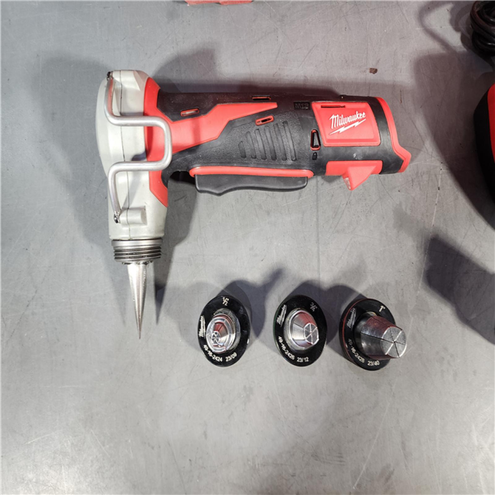 HOUSTON LOCATION - AS-IS M12 12-Volt Lithium-Ion Cordless PEX Expansion Tool Kit with (2) 1.5 Ah Batteries, (3) Expansion Heads and Hard Case