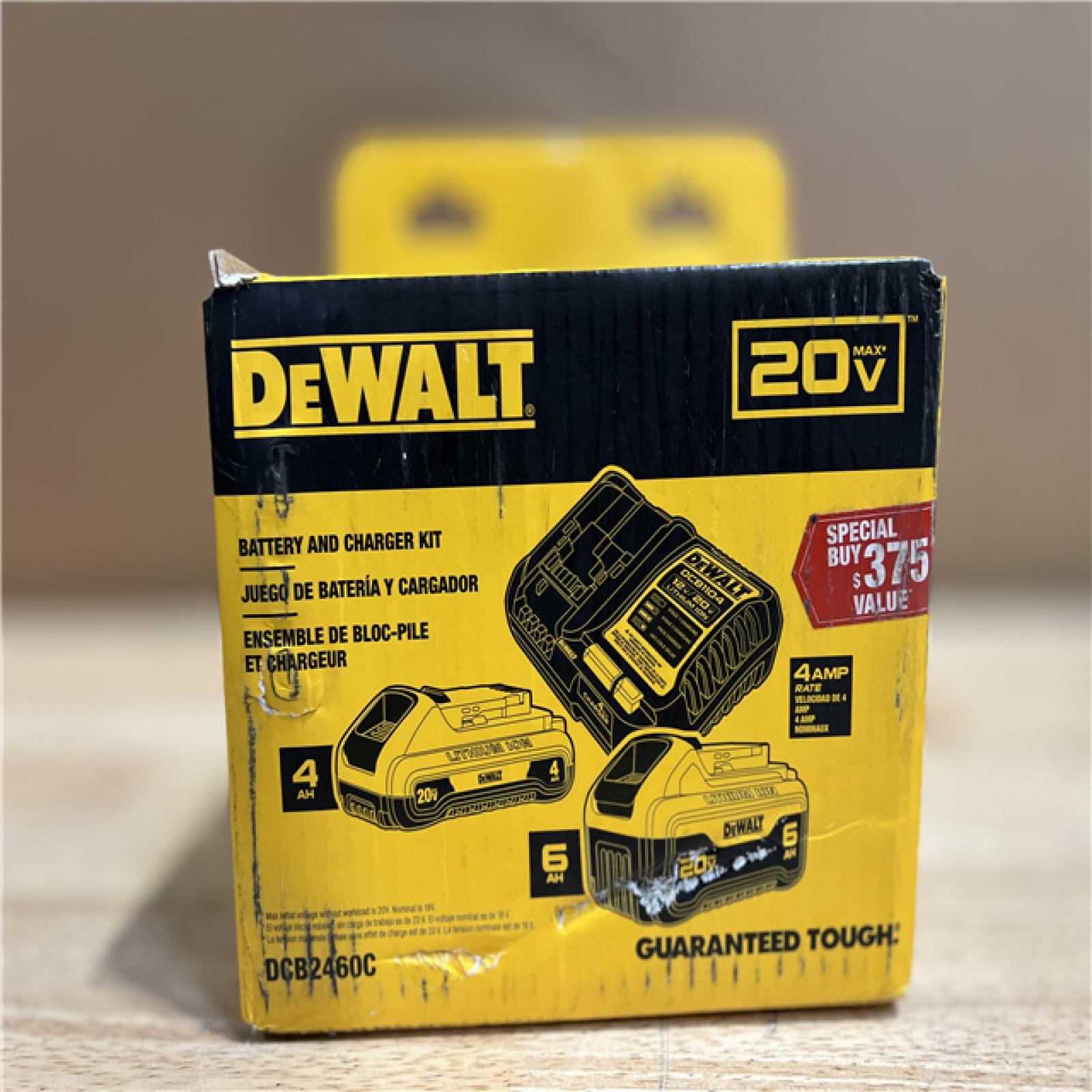 AS-IS - DEWALT 20V MAX Lithium-Ion 6.0Ah and 4.0Ah Battery and Charger Starter Kit