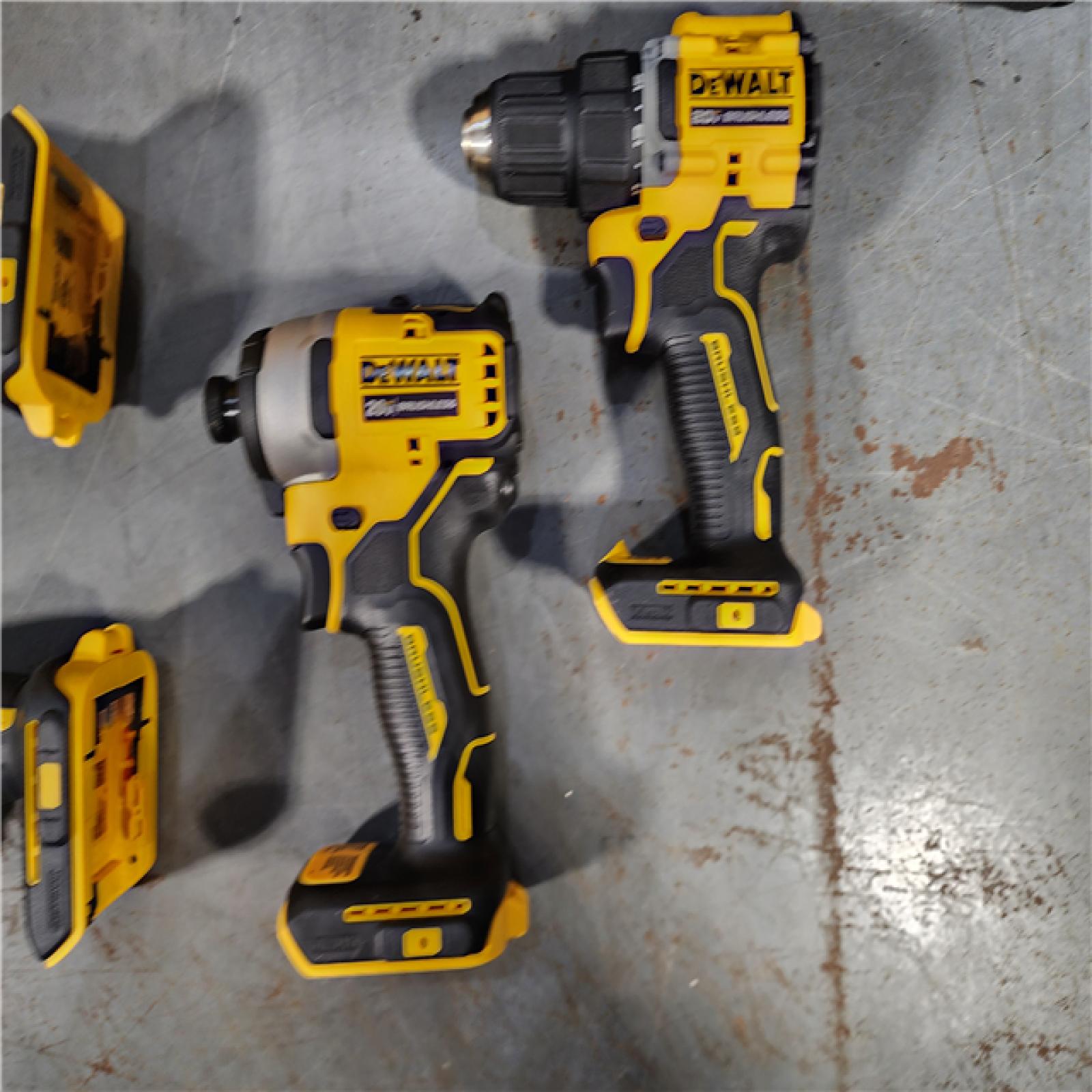 HOUSTON LOCATION - AS-IS DeWalt 20V MAX ATOMIC Cordless Brushless 4 Tool Combo Kit