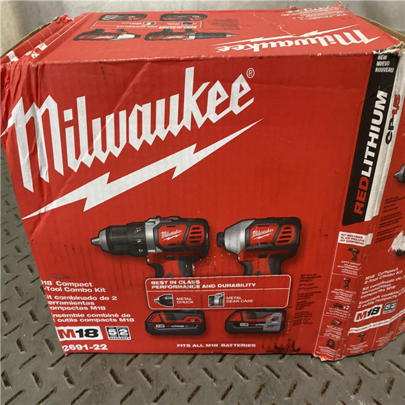 Houston location AS-IS Milwaukee Electric Tools 2691-22 MILWAUKEE M18 COMBO KITS LIKE NEW