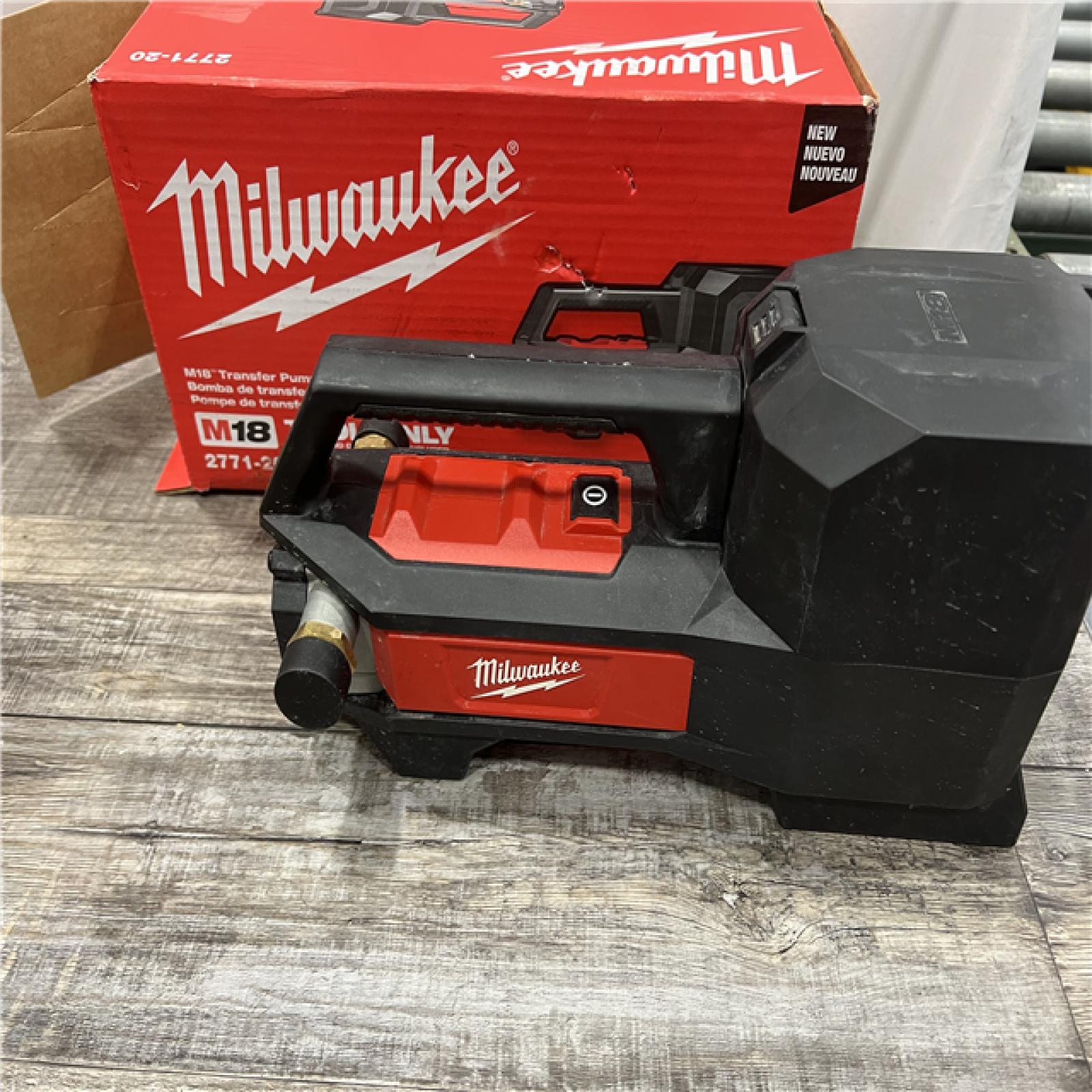 AS-IS MILWAUKEE M18 18-Volt 1/4 HP Lithium-Ion Cordless Transfer Pump (Tool Only)