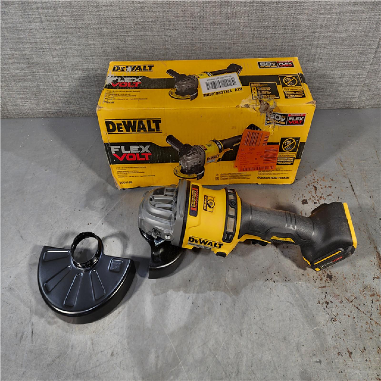 HOUSTON LOCATION - AS-IS DEWALT FLEXVOLT 60V MAX Cordless Brushless 4.5 in. to 6 in. Small Angle Grinder with Kickback Brake (Tool Only)